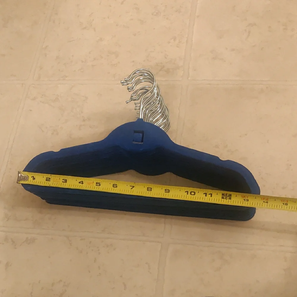 Set of 29 youth/kids Non slip Blue Velvet Hangers Y2K Retro Vintage Inspired